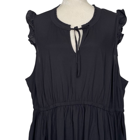 Torrid Mini Challis Keyhole Tiered Skater Dress Women’s Plus Size 3 Black - Picture 5 of 11